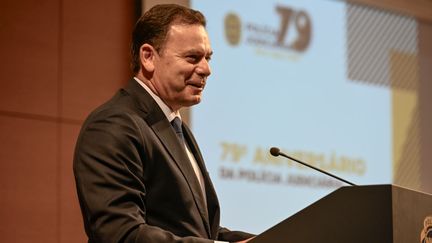 Le Premier ministre portugais, Luis Montenegro, le 21 octobre 2024 à Lisbonne. (HORACIO VILLALOBOS / CORBIS NEWS / GETTY IMAGES)