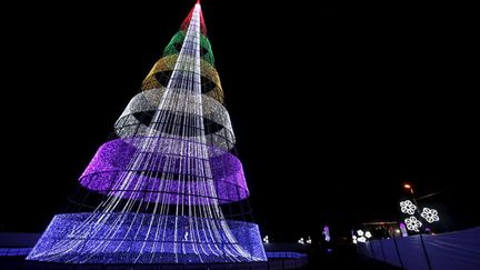  (Le sapin de Noël sur la place Simon Bolivar de Bogota © REUTERS / John Vizcain)