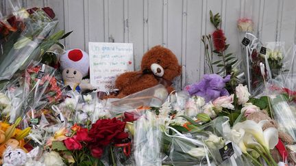 Hommages à l'enfant fauché par une voiture le 9 juin 2019 à Lorient.&nbsp; (B?ATRICE LE GRAND / MAXPPP)