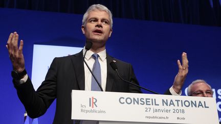 Laurent Wauquiez, le 27 janvier 2018. (GEOFFROY VAN DER HASSELT / AFP)