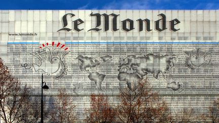 Le siège du quotidien "Le Monde", à Paris, en avril 2019. (MANUEL COHEN / AFP)