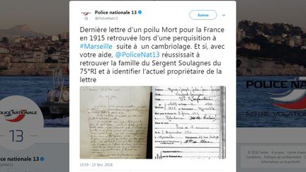 Marseille : la lettre d'adieu d'un poilu remise à sa famille un siècle plus tard