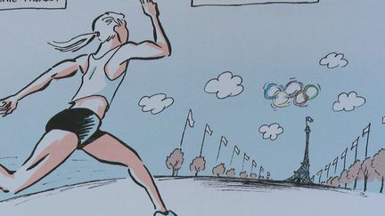 Le dessinateur Fanch Juteau a réalisé huit planches sur l'entrainement de l'athlète Amandine Brossier (France 3 Pays-de-la-Loire)