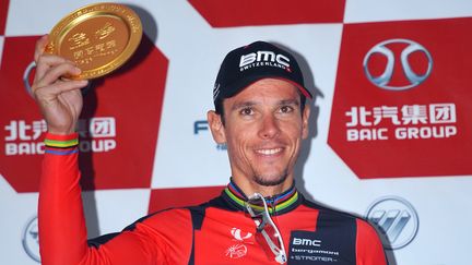 Philippe Gilbert sur la première marche du podium du Tour de Pékin (DE WAELE TIM / TDWSPORT SARL)