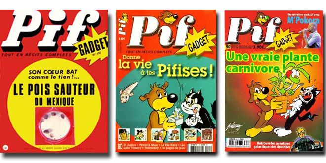 Trois "unes" célèbres de Pif Gadget
 (DR)