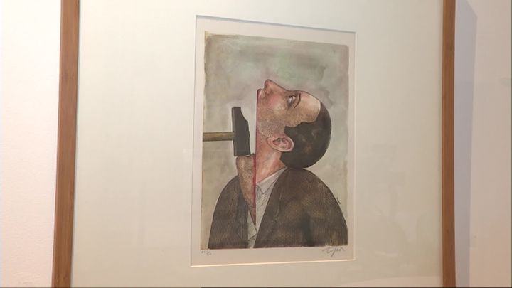 "La liberté d'opinion est-elle mortelle", affiche de Roland Topor pour Amnesty International - Musée de l’illustration jeunesse de Moulins&nbsp;
 (S. Vinot / France Télévisions)