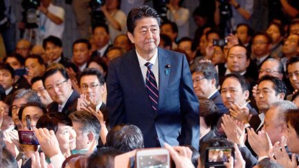 Le Premier ministre Shinzo Abe, le 20 septembre 2018 à Tokyo (Japon). (TAKEHIKO SUZUKI / YOMIURI / AFP)