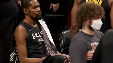 L'ailier des Brooklyn Nets, Kevin Durant. (ELSA / GETTY IMAGES NORTH AMERICA)