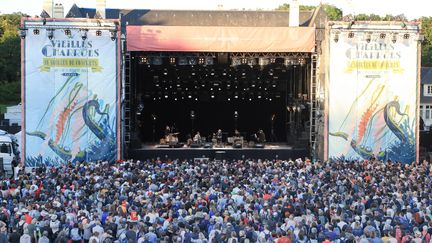 Le concert de Stephan Eicher au festival des Vieilles Charrues, le 16 juillet 2021. (QUEMENER YVES-MARIE / MAXPPP)