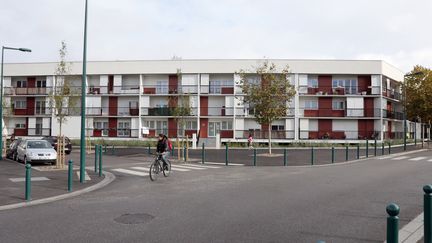 Un cycliste traverse le quartier du Val Fourr&eacute;, &agrave; Mantes-la-Jolie, le 7&nbsp;novembre 2013. (JACQUES DEMARTHON / AFP)