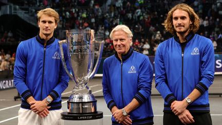 Alexander Zverev, Stefanos Tsitsipas et la Team Europe, menée par Bjorn Borg, remporte la 4e Laver Cup. (CARMEN MANDATO / GETTY IMAGES NORTH AMERICA)