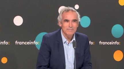 Bruno Jeudy, directeur du nouvel hebdomadaire "La Tribune Dimanche", le 6 octobre 2023. (FRANCEINFO / RADIO FRANCE)