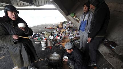 Les sans-abri de Hefei (CHINE OUT AFP PHOTO)