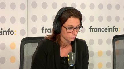 Camille Chaize, porte-parole du ministère de l'Intérieur, le 13 octobre sur franceinfo. (FRANCEINFO / RADIO FRANCE)