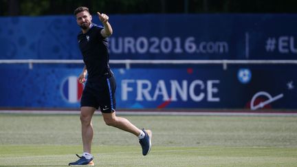 Olivier Giroud, le 6 juin 2016 à Clairefontaine (Yvelines).&nbsp; (MAXPPP)