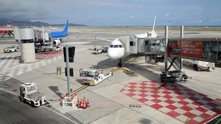 L'aéroport de Nice Côte d'Azur, le 1er septembre 2023. (ERIC DERVAUX / HANS LUCAS via AFP)