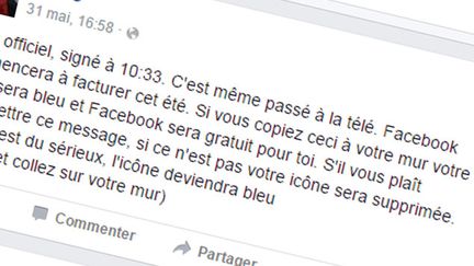 &nbsp; (Non, Facebook ne deviendra pas payant cet été © Capture d'écran Facebook)