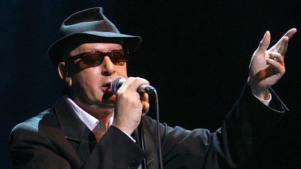 Alain Bashung lors de l'un de ses quatre concerts à l'Olympia en juin 2008 pour la sortie de son dernier album "Bleu pétrole".
 (Villard / SIPA)