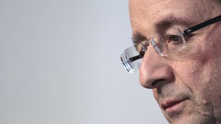 Fran&ccedil;ois Hollande, le 17 mars 2012 &agrave; Paris. (KENZO TRIBOUILLARD / AFP)