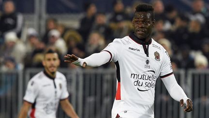 L'attaquant italien de l'OGN Nice Mario Balotelli lors d'un match de Ligue 1 à Bordeaux, le 21 décembre 2016. (NICOLAS TUCAT / AFP)