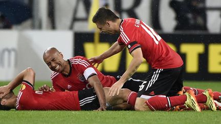 La joie des joueurs de Benfica après leur qualification en finale de l'Europa League 2014