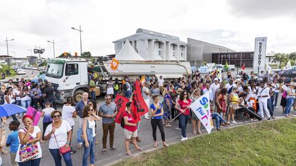 Manifestation à Cayenne, le 27 mars 2017. (JODY AMIET / AFP)