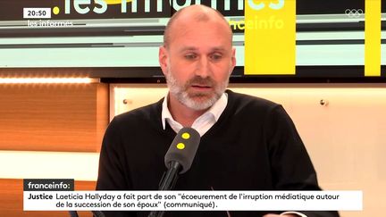 Xavier Alberti, chef d’entreprise, soutien d’Emmanuel Macron, sur le plateau de franceinfo, le 12 février 2018. (FRANCEINFO)