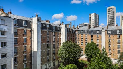 Logements sociaux à Paris, le 7 mai 2024. Image d'illustration. (MAEVA DESTOMBES / HANS LUCAS)