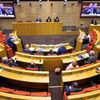 Une audition menée par la commission spéciale bioéthique au sein du Sénat, le 30 octobre 2019 à Paris.&nbsp; (CARINE SCHMITT / HANS LUCAS / AFP)