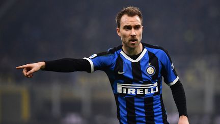 Christian Eriksen avec l'Inter Milan le 9 février 2020 face au Milan AC. (MARCO BERTORELLO / AFP)