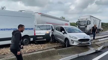 Inondations dans le Gard : les automobilistes de retour sur l'A9