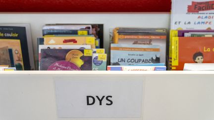 DYS book bin of the municipal library specially dedicated to children suffering from disorders such as dyslexia (ANTOINE BOUREAU / HANS LUCAS)