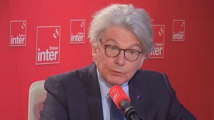 Le commissaire européen au marché intérieur, Thierry Breton, le 21 janvier sur France Inter. (FRANCE INTER / RADIO FRANCE)