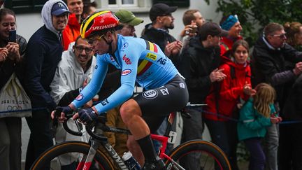 Belgian Lotte Kopecky during the road race of the world championships in Zurich, September 28, 2024. (ZAC WILLIAMS / SIPA)