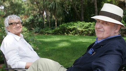 Le cinéaste Henri Graziani et l'acteur Philippe Noiret, son ami de toujours, en 2006.
 (Michel Luccioni / PhotoPQR Nice Matin / MaxPPP)