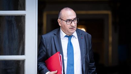 Laurent Nuñez, préfet de police de Paris, quitte l'hôtel de Matignon, à Paris, le 31 juillet 2024. (XOSE BOUZAS / AFP)