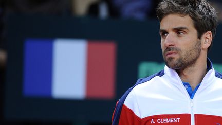 Le capitaine de l'&eacute;quipe de France de Coupe Davis, Arnaud Cl&eacute;ment, en f&eacute;vrier 2014 &agrave; Mouilleron-le-Captif (Vend&eacute;e). (JEAN-SEBASTIEN EVRARD / AFP)