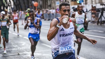 French marathon runner Morhad Amdouni, at the 2023 World Championships marathon, in Budapest, on August 27. (MAXPPP)