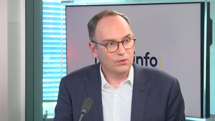 François-Xavier Huard,PDG de la Fédération nationale de l'industrie laitière (FNIL), le 3 mai 2023. (FRANCEINFO / RADIO FRANCE)