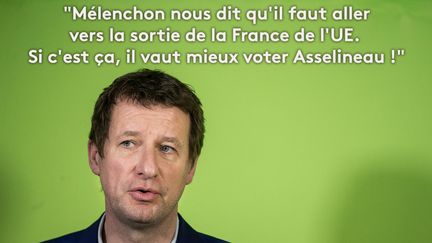 L'ancien candidat Europe Ecologie-Les Verts et soutien de Benoît Hamon, Yannick Jadot, sur France 2, mercredi 12 avril. (MAXPPP)