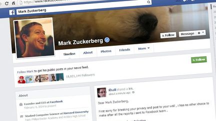 Une capture d'&eacute;cran du mur Facebook de Mark Zuckerberg, r&eacute;alis&eacute;e le 15 ao&ucirc;t 2013 par l'informaticien Khalil Shreateh. (KHALIL SHREATEH )