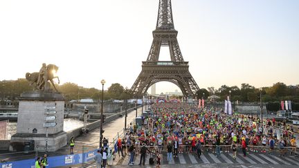 Lors des 20 km de Paris, le 8 octobre 2023. (STADION-ACTU / MAXPPP)