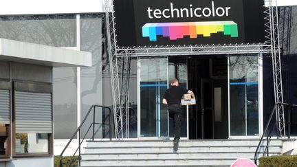 L'entr&eacute;e du site Technicolor d'Angers (Maine-et-Loire), le 13 mars 2012. (COMBET LAURENT / LE COURRIER DE L'OUEST / MAXPPP)