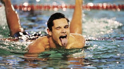 Le Fran&ccedil;ais Florent Manaudou au Meeting Open de la M&eacute;diterran&eacute;e &agrave; Marseille (Bouches-du-Rh&ocirc;ne), le 3 mars 2013. (MAXPPP)