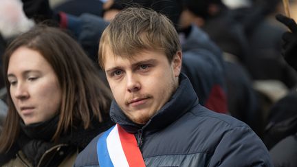 Le député La France insoumise Louis Boyard, à Paris, le 21 janvier 2023. (ESTELLE RUIZ / HANS LUCAS / AFP)