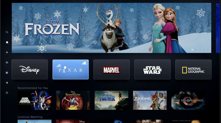 La page d'accueil du site de SVoD Disney+ dévoilée le 11 avril 2019. (DISNEY)