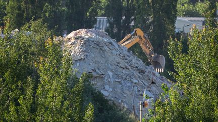 Recyclage de matériaux de construction.&nbsp; (BRUNO LEVESQUE / MAXPPP)