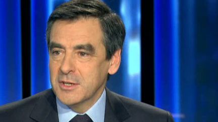 Le Premier ministre François Fillon jeudi, 17 mars, au JT de 20 heures de France 2. (F2)