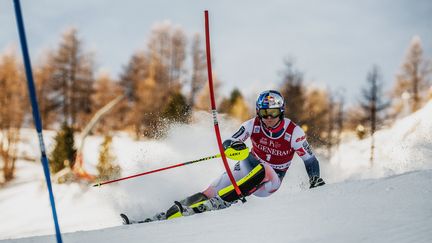 Le skieur français Alexis Pinturault, durant la Coupe du monde de ski alpin messieurs&nbsp;à Val d'Isère en Savoie, le 15 décembre 2019. Illustration. (JEFF PACHOUD / AFP)