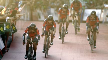 La formation BMC a pris le meilleur départ sur la Vuelta (JOSE JORDAN / AFP)